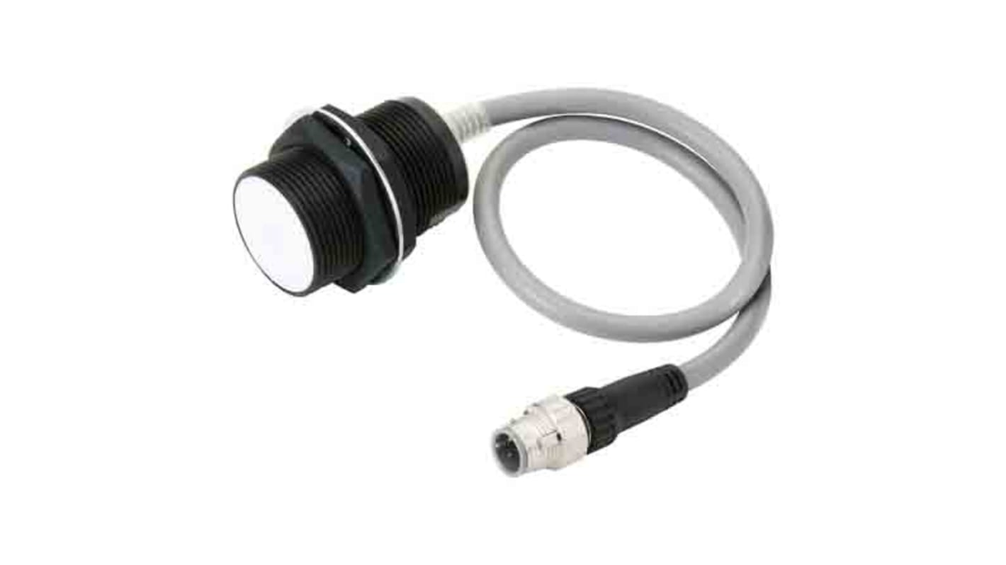 Sensore di prossimità cilindrico Omron E2EQ-X10D1G-M1GJ-T 0.3M, NO, M12 x 1, rilevamento 10 mm, IP67, 56 mm di lunghezza.