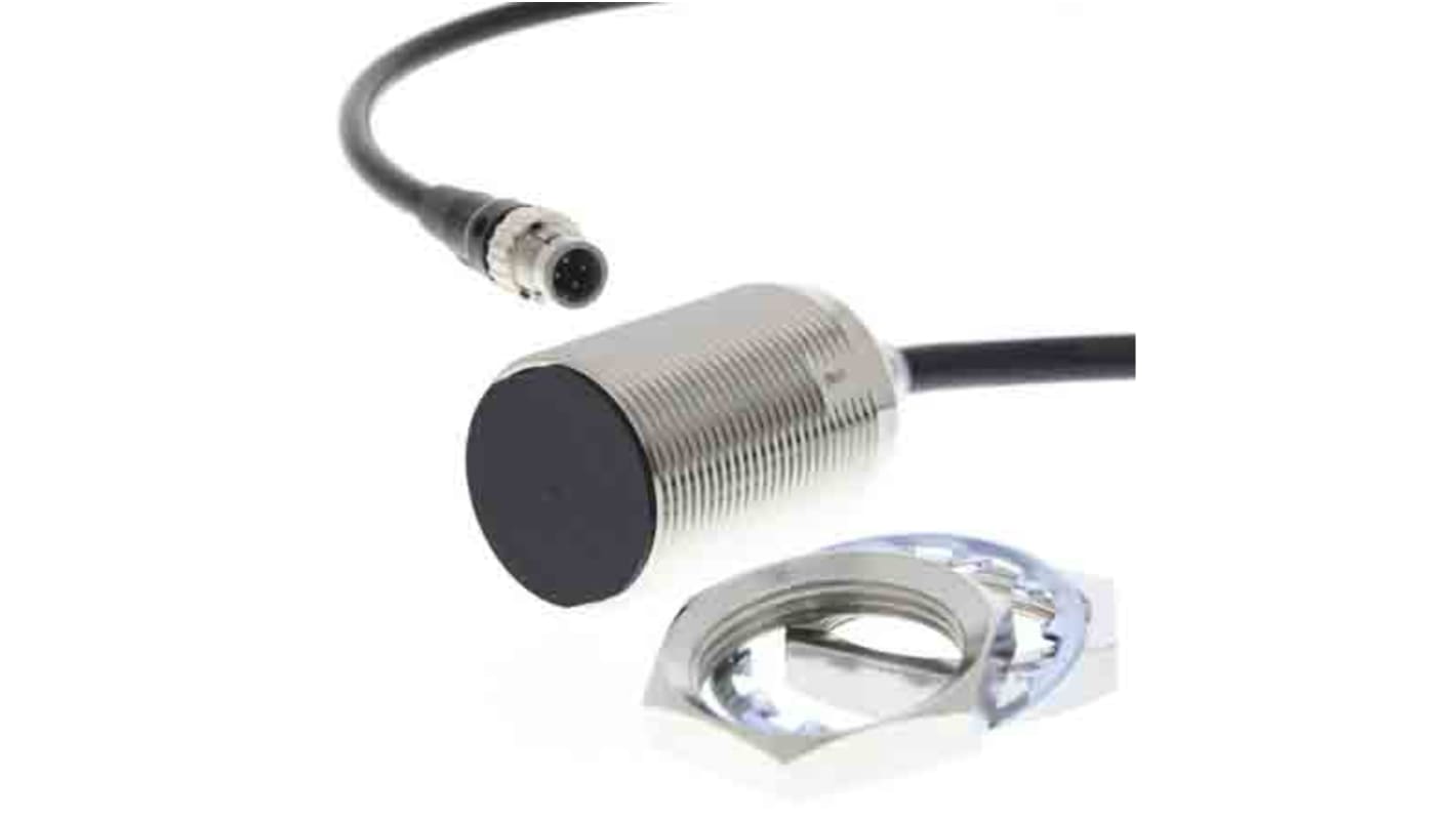Omron E2E-X22B1T30-M1TJ 0.3M, sensore di prossimità induttivo cilindrico PNP, dimensione M30 x 1.5, gamma di rilevamento 22 mm, grado di protezione IP67/IP69K.