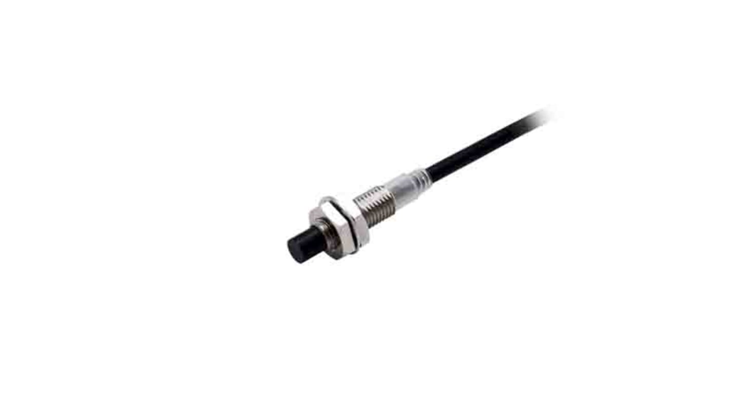 Omron E2E-X8MB1T8 2M, sensore di prossimità cilindrico PNP, 8 mm di rilevamento, corpo in acciaio inox, precablato 2 m, IP67/IP69K.