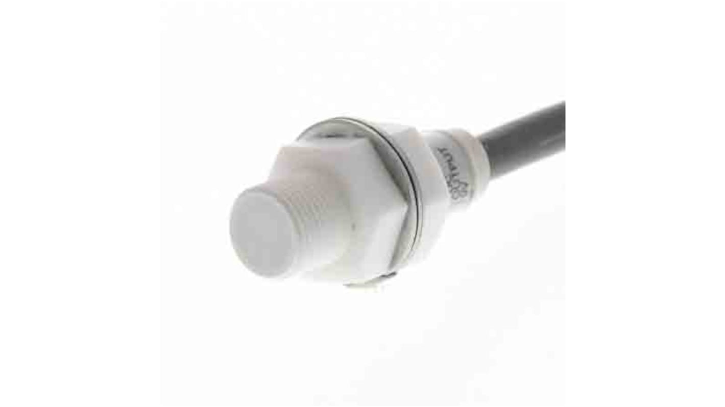Omron E2FQ-X2F1, sensore di prossimità cilindrico PNP M12, rilevamento 2 mm, alimentazione 12-24 V c.c., grado di protezione IP67.