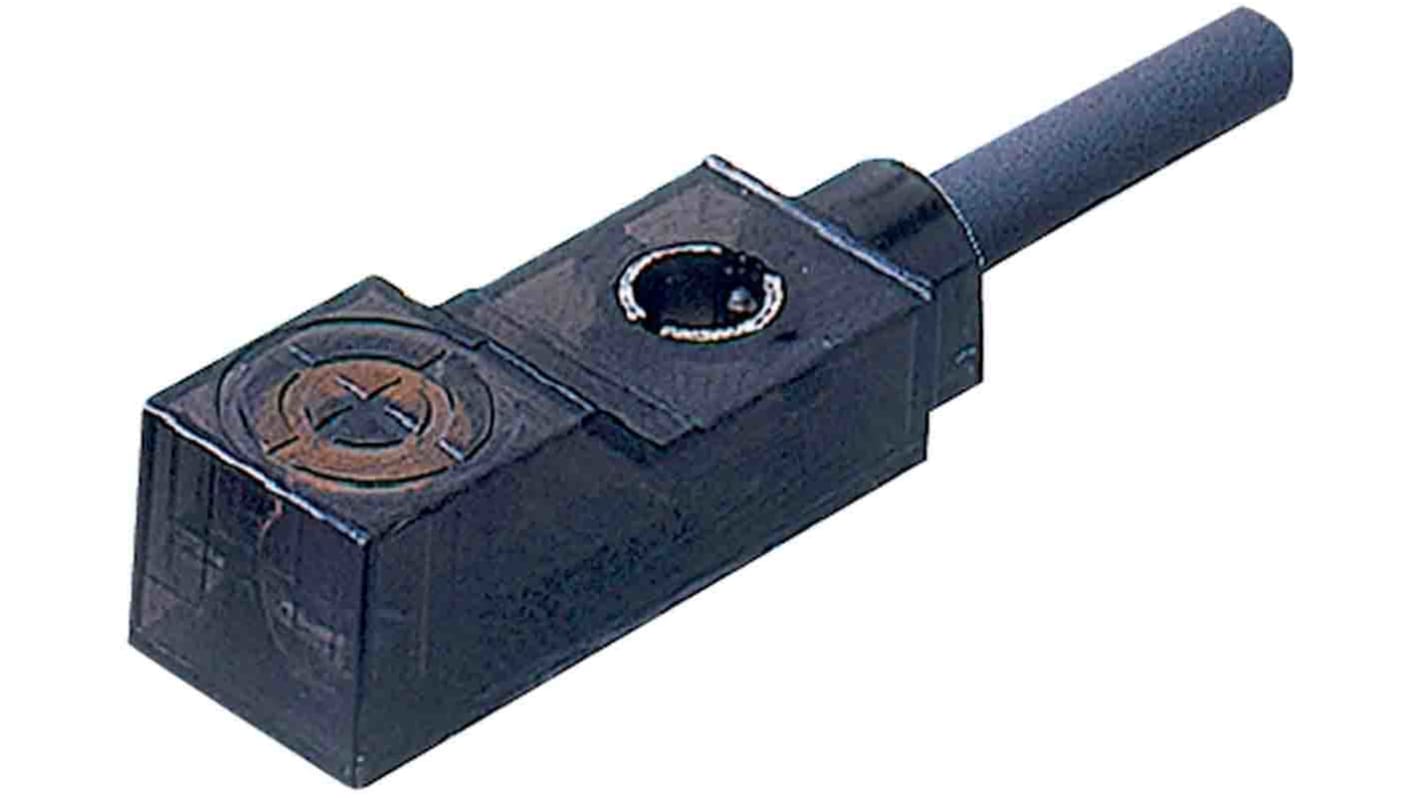 Sensore di prossimità induttivo Omron E2S-W21 1M, miniaturizzato, pre-cablato, NO, distanza di rilevamento 2,5 mm, IP67.