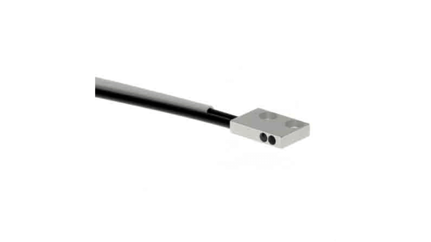 Sensore a fibra ottica riflettente diffusa Omron E32-D15YR 2M, cavo di 2 m, grado di protezione IP67, montaggio su superfici piane.