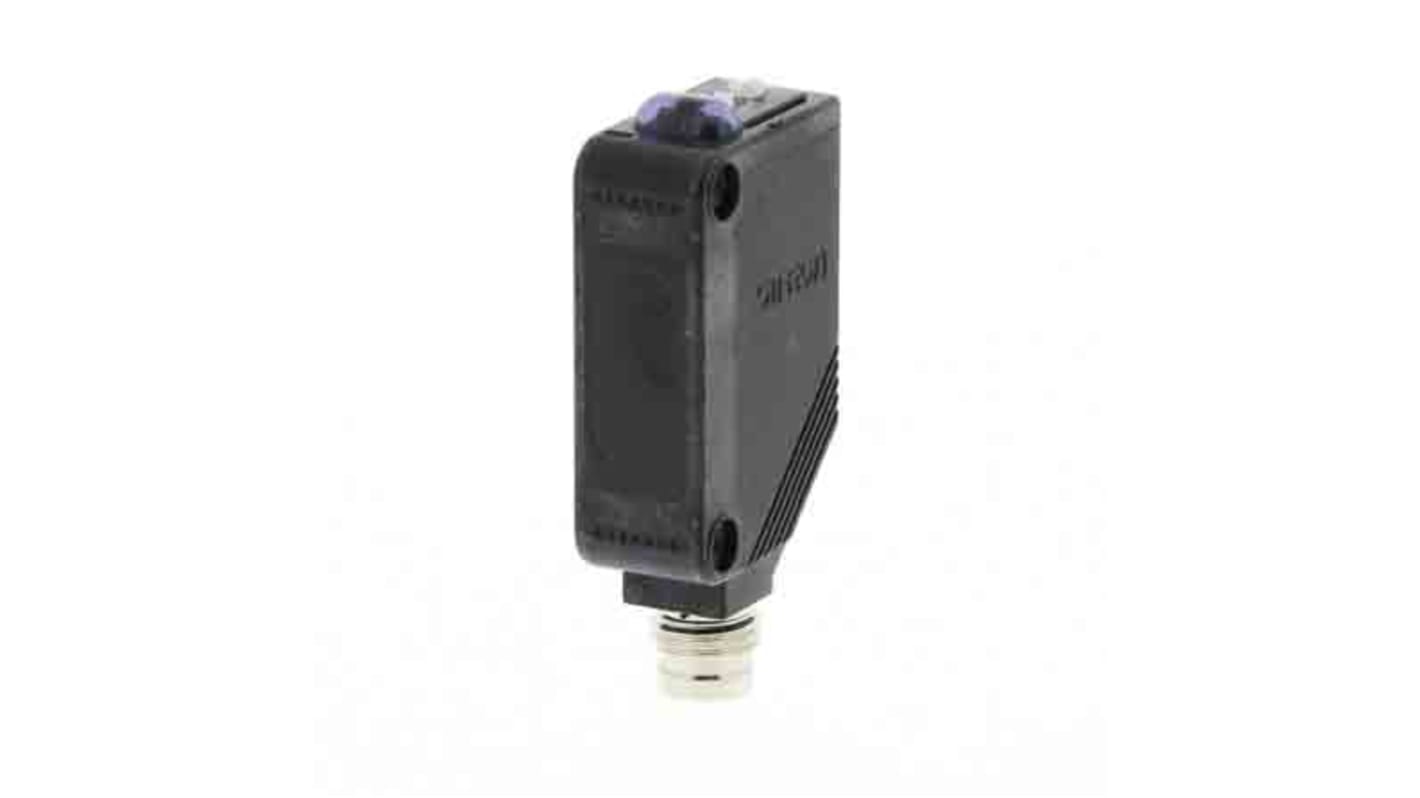 Sensore fotoelettrico Omron E3Z-D87-IL2 a riflessione diffusa, rilevamento fino a 1 m, alimentazione 10-30V c.c., grado di protezione IP67.