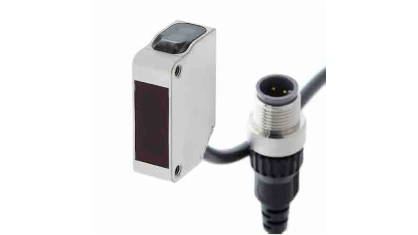 Sensore fotoelettrico rettangolare Omron E3ZM-R81Y-S1J 0.3M, rilevamento fino a 4 m, uscita PNP, connettore M12, IP67/IP69K.