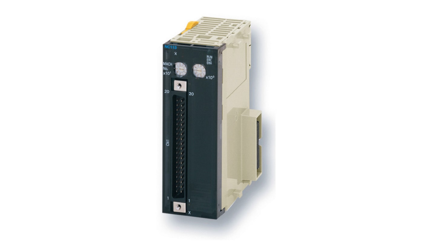 Omron CJ1W-NC113, unità interfaccia per controllo posizione di 1 asse, con uscita a treno di impulsi e funzioni di interpolazione.