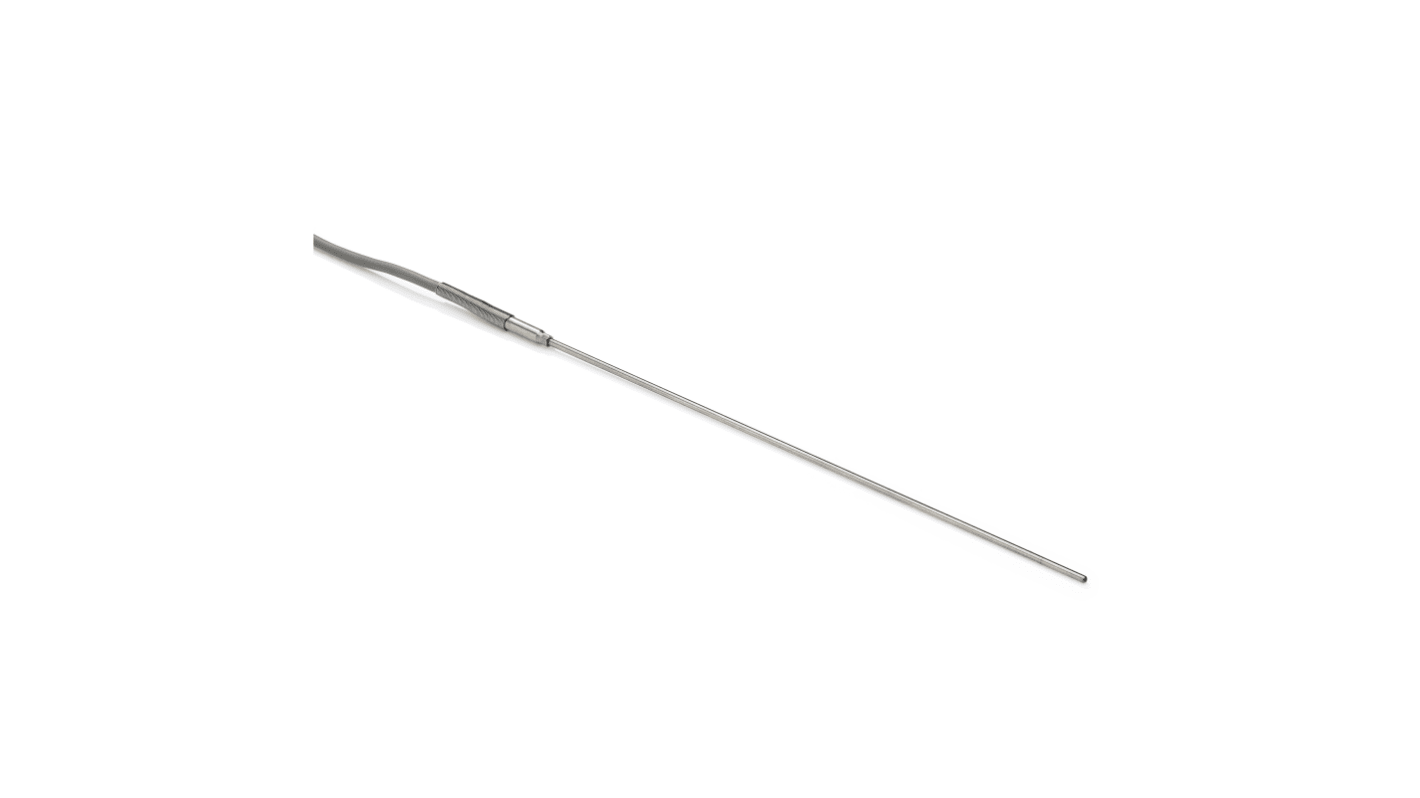 Sensore di temperatura Omron E52-EP3-250-2-B PT100, sonda 250mm, max +500°C, cavo 2m, montaggio con anello serracavo.