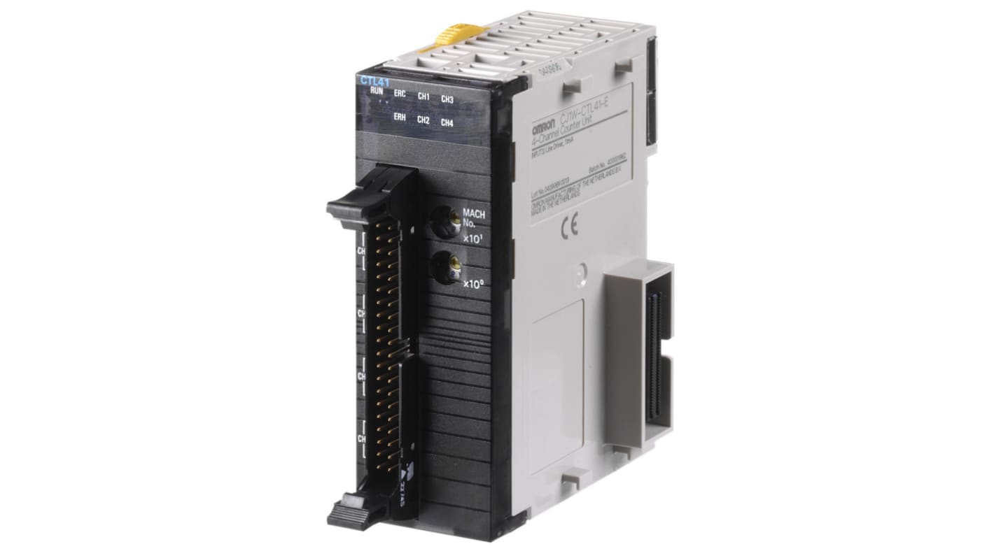 Omron CJ1W-CTL41-E, modulo logico per PLC con 4 ingressi, operante da 0 a 55 °C, assorbimento 320 mA a 5 V.