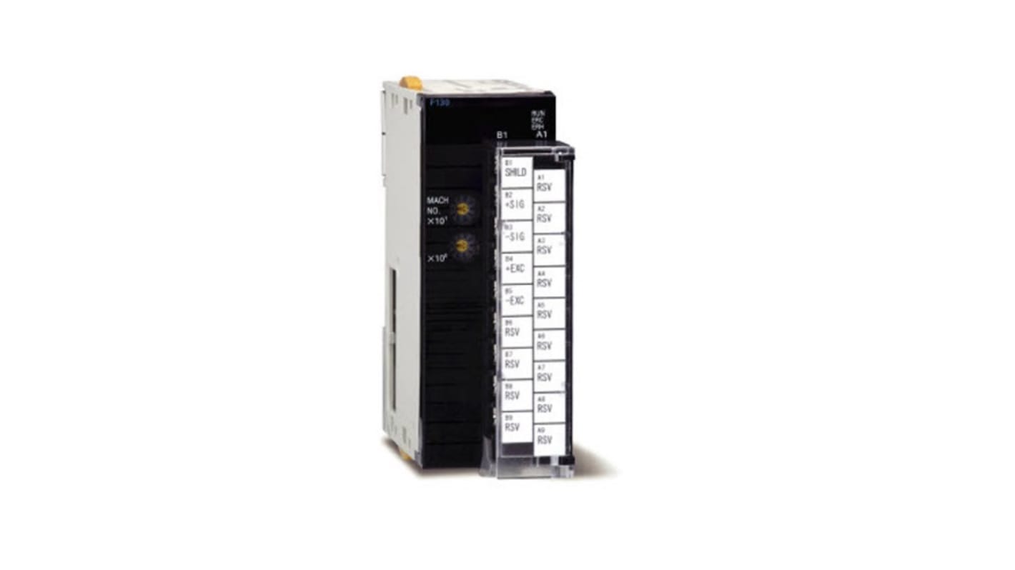 Modulo I/O Omron CJ1W-F130 per serie CJ1/CJ2/NJ, unità per celle di carico, dimensioni 90x31x89 mm. Collegamento a vite.