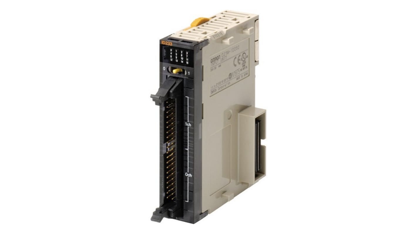 Modulo I/O Omron CJ1W-ID233 per SERIE CJ SYSMAC, unità di ingresso digitale con tensione nominale 20,4-26,4 V c.c.