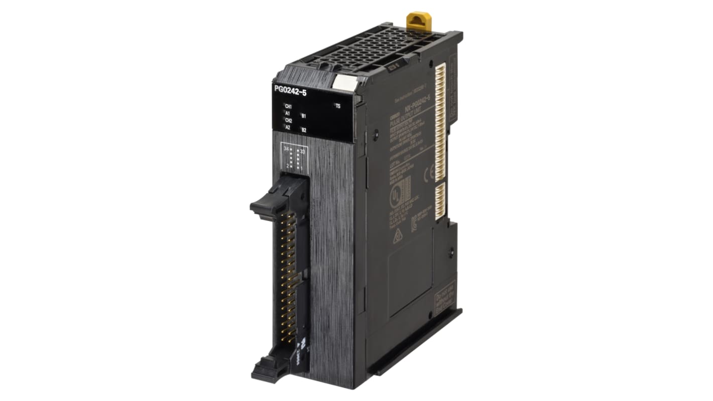 Unità accoppiatore EtherCAT Omron NX-PG0232-5, 24 V, 2 canali, 4 Mpps, per controllo motori passo-passo.