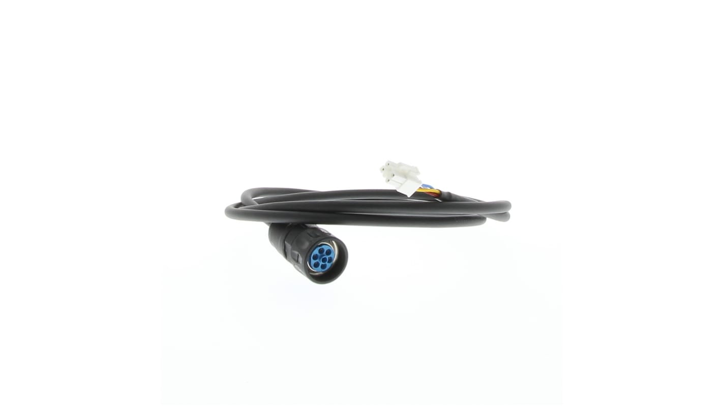 Cavo di alimentazione Omron R7A-CAB005SR-DE, lunghezza 5 m, connettori circolari IP67, per modelli da 50 W a 400 W.