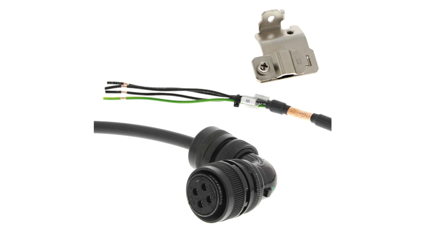 Cavo di alimentazione Omron R88A-CA1C015SF-E per servomotori serie 1S, lunghezza 15 m, compatibile a 230 V.