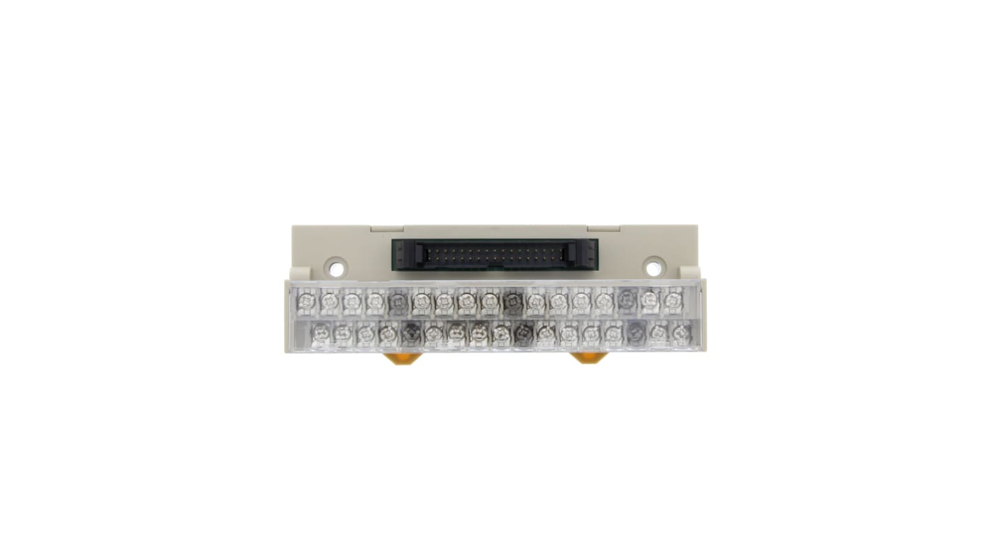 Zoccolo relè Omron XW2D-20G6 per Serie CJ1M, 20 poli, con coperchio bloccabile e protezione viti terminali.