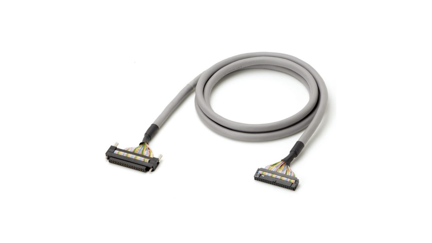 Cavo di collegamento I/O Omron XW2Z-500B per PLC, lunghezza 5000 mm, compatibile con Serie XW.