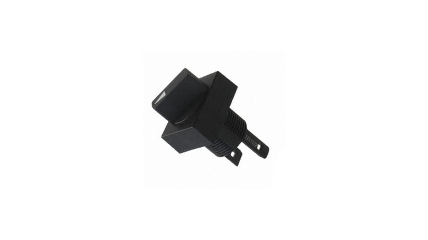 Selettore a tre posizioni Omron A165S, IP65, temperatura operativa -10/+55°C, disponibile in versioni illuminate e non illuminate.