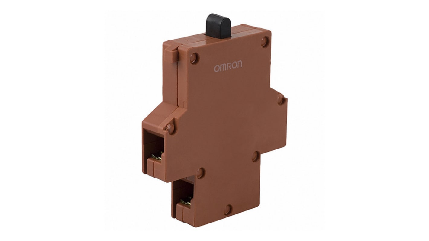 Blocco contatti Omron A22-02 2NC per pulsanti e selettori 22mm. Compatto e affidabile per ogni applicazione industriale.