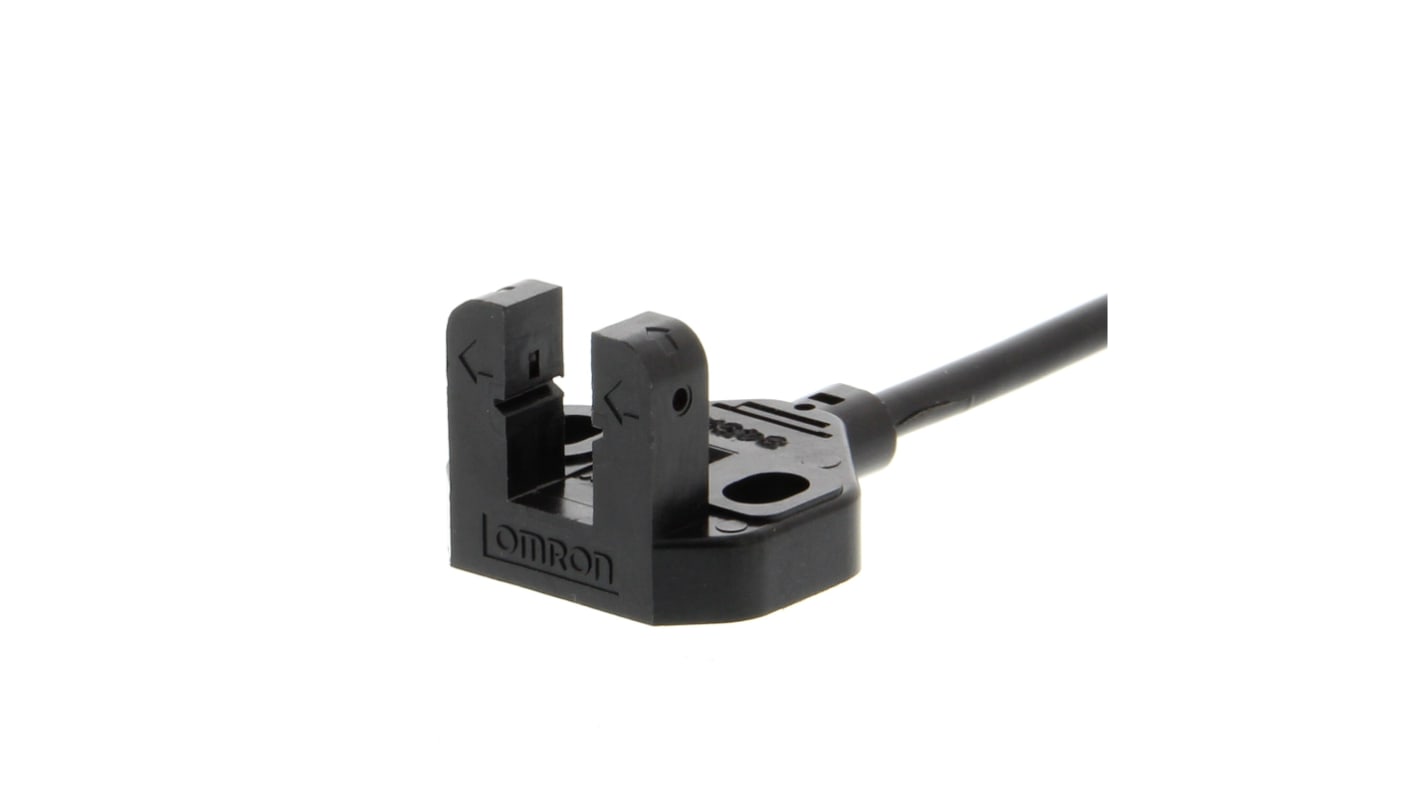 Omron EE-SX871P, sensore fotoelettrico angolare a fascio diretto, rilevamento 5 mm, design a forma di L per montaggio compatto.