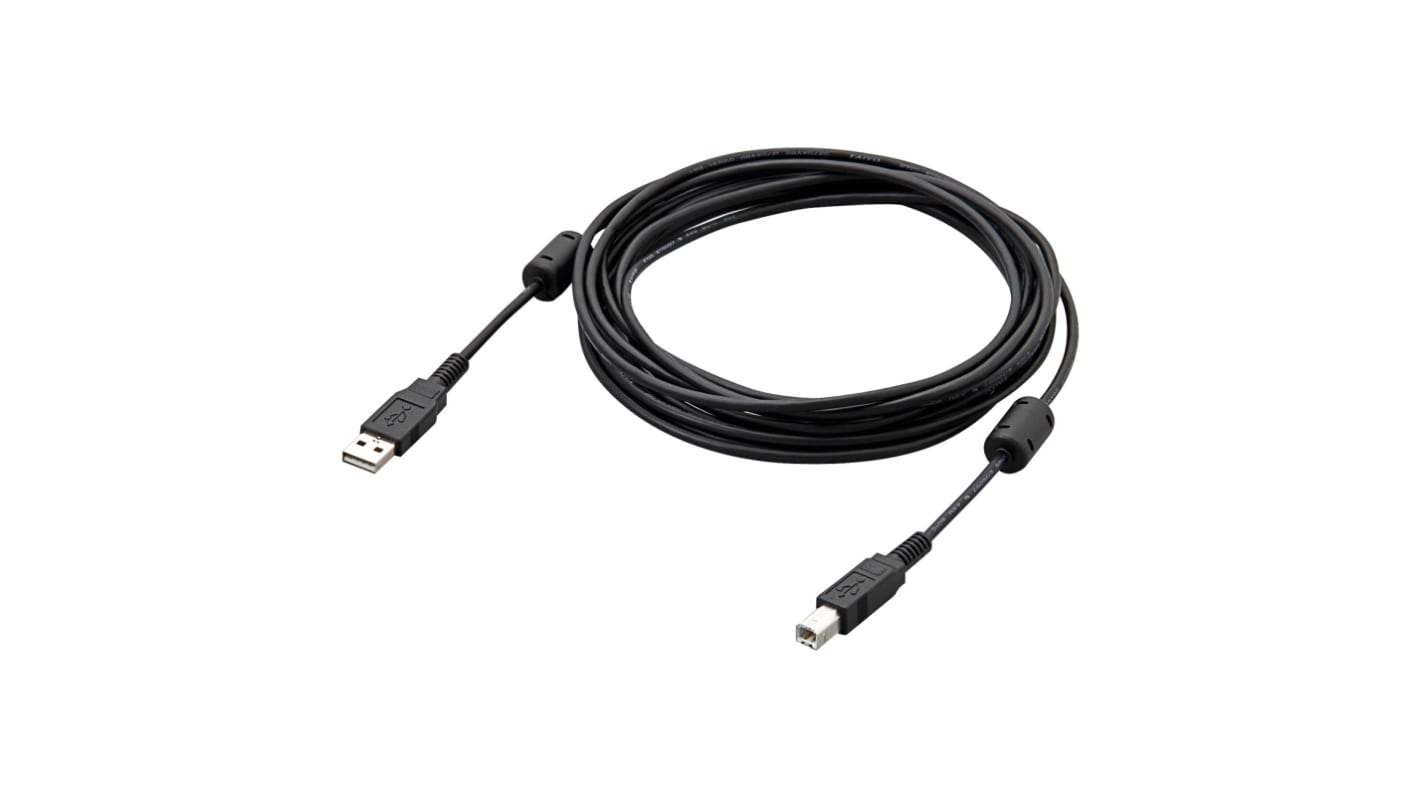 Cavo USB Omron FH-VUAB 5M, lungo 5 metri, per monitor touch panel, compatibile con serie FH e FH-MT.