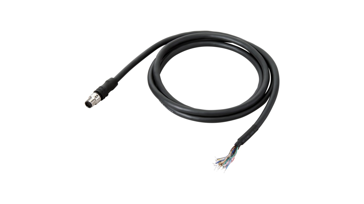 Cavo di alimentazione e I/O Omron FHV-VDB 2M, lungo 2m, per FHV7, resistente agli urti e alle piegature, operante da -30 °C a +80 °C.