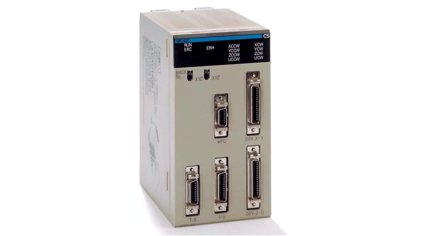 Unità di controllo movimento Omron CS1W-MC421-V1 per PLC serie CS1, supporta controllo multiasse e misurazione posizione.