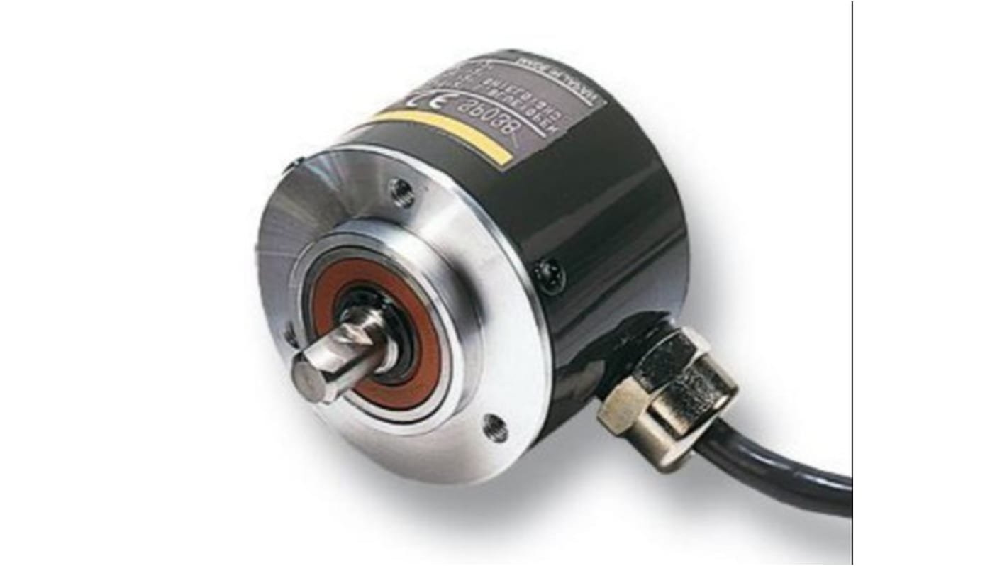 Encoder rotativo assoluto Omron E6F-AG5C-C, 12-24 V CC, risoluzione 1024 impulsi/giro, connettore H8PS, IP64F.