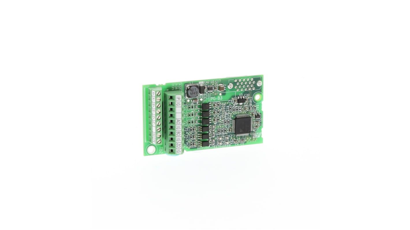Omron PG-B3, scheda opzionale per inverter A1000, interfaccia a collettore aperto, ingresso encoder HTL, alimentazione 12 V.