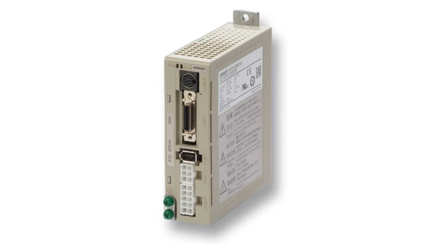 Servocomando monofase Omron R7D-BP01H, 100 W, 200 V C.A., compatibile con servomotori SmartStep2.