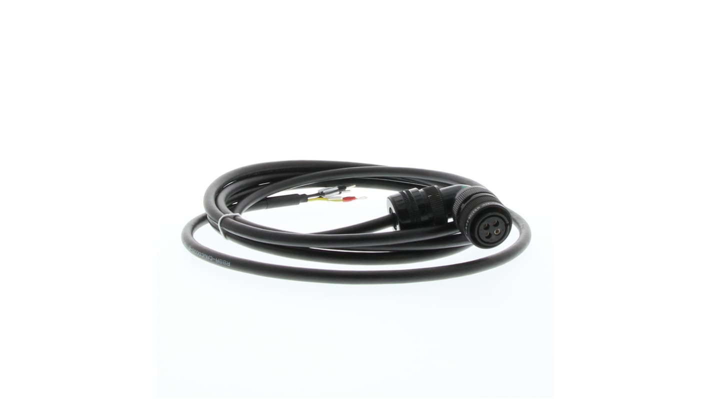 Cavo di alimentazione Omron R88A-CAWC005S-E, lunghezza 5 m, compatibile con servomotori Sigma-5 200 V, dotato di freno di stazionamento.