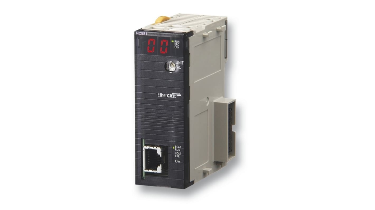 Omron CJ1W-NC881, unità I/O per serie CJ, controllo posizione 8 assi, compatibile con EtherCAT, monitoraggio deviazione assi.
