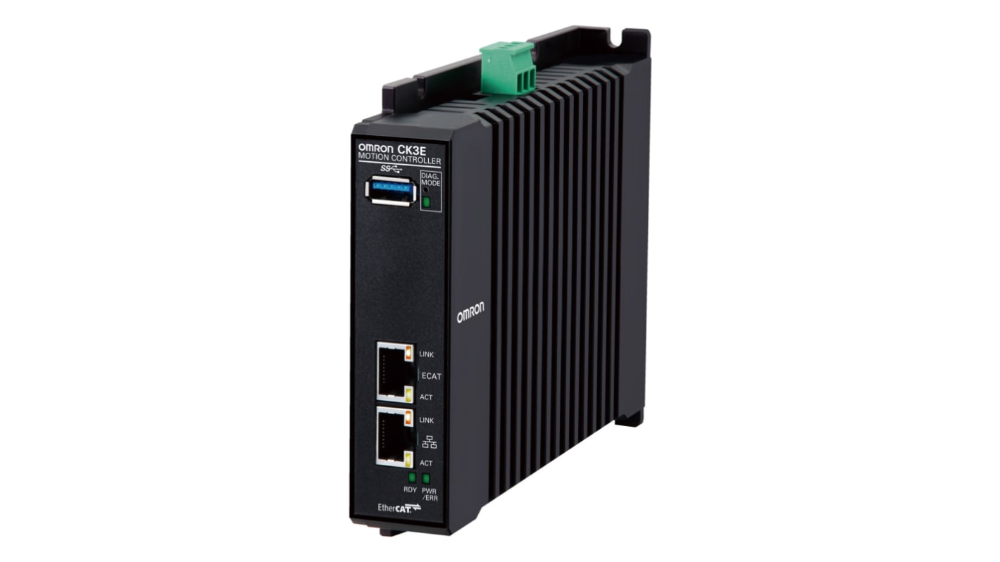 Modulo I/O Omron CK3E-1410 per controller CK3E, supporta fino a 32 assi, memoria 1 GB, velocità 100 Mbps.