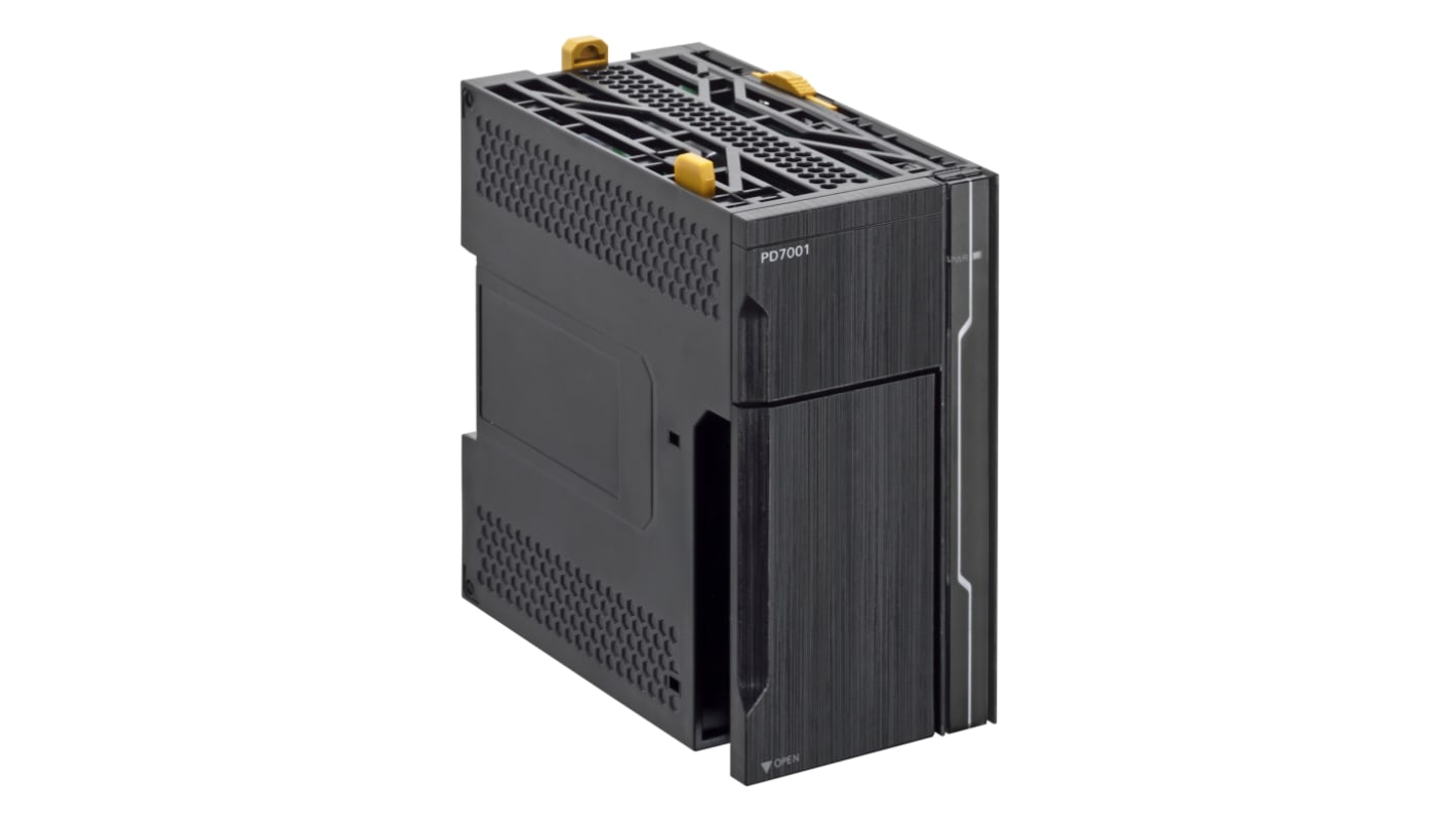 Unità di alimentazione Omron NX-PD7001 per rack CPU NX7, progettata per alimentare unità di espansione.