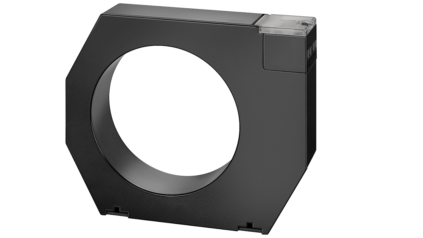 Trasformatore di corrente Siemens 5SV8706-0KK, ingresso 630A, uscita 300 mA, diametro interno 210 mm, IP20.