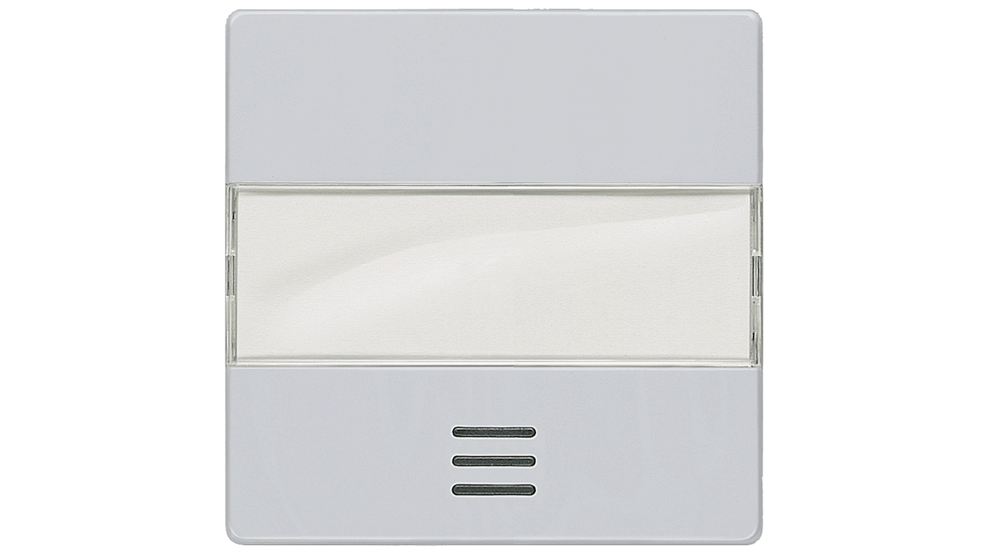 Interruttore a bilanciere Siemens 5TG6251, grigio, forma rettangolare, dimensioni 55mm x 55mm, materiale termoplastico e alluminio.