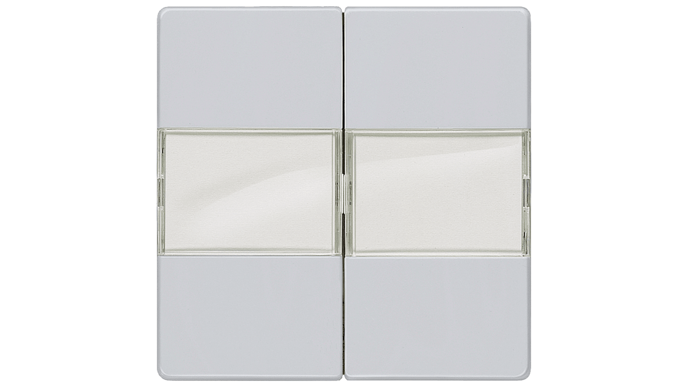 Interruttore a bilanciere Siemens 5TG6252 grigio, forma rettangolare, dimensioni 55x55 mm, materiale termoplastico, classe IP20.