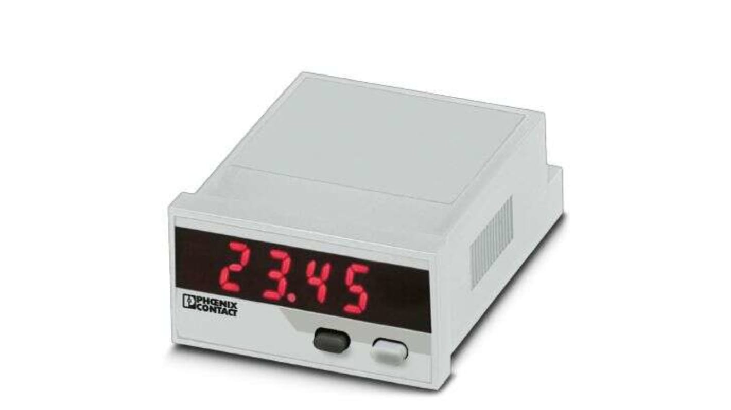 Misuratore di corrente Phoenix Contact 2710314, display digitale 4 posizioni, foro 24x48 mm, profondità 68 mm.