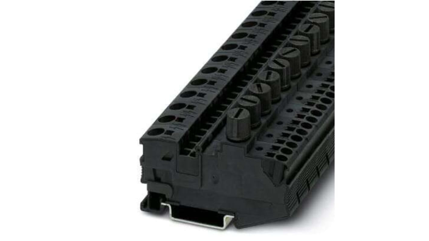 Morsetti portafusibili componibili Phoenix Contact 3034248, sezione 0,5-10 mm², isolante in PA nero, grado inquinamento 3, sovratensione III.