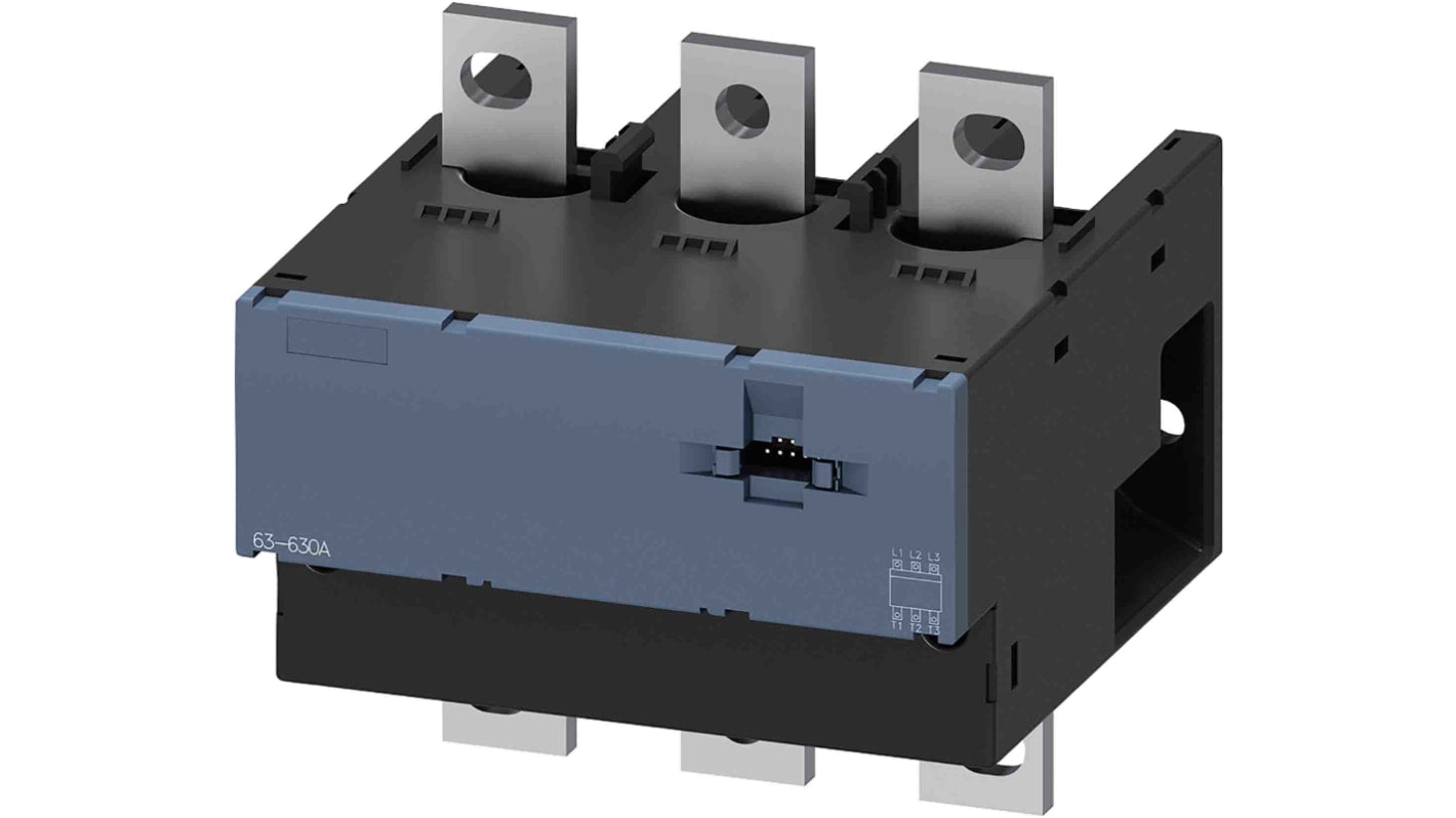 Trasformatore di corrente Siemens 3RB2966-2WH2, 10-100 A, montaggio autonomo, colore nero, dimensioni 147x145 mm.