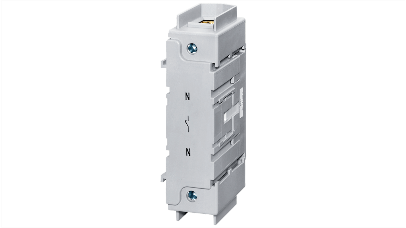 Contatto ausiliario Siemens SIRIUS 3LD9240-0B, dimensioni 148x76x37,5 mm, per interruttori di emergenza e principali.