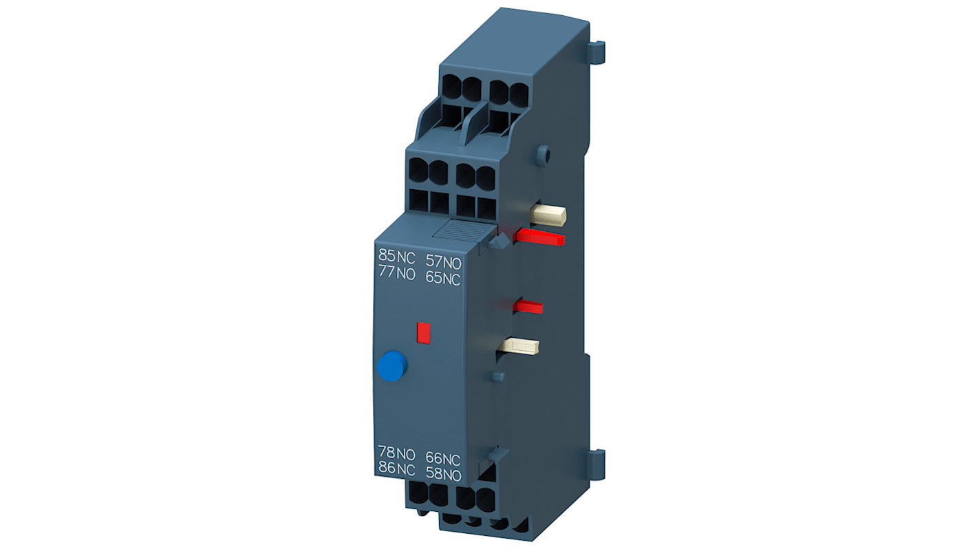 Interruttore di segnalazione Siemens 3RV2921-2M, 10 A, 12-690 V, per protezione motore SIRIUS, con terminale a molla.