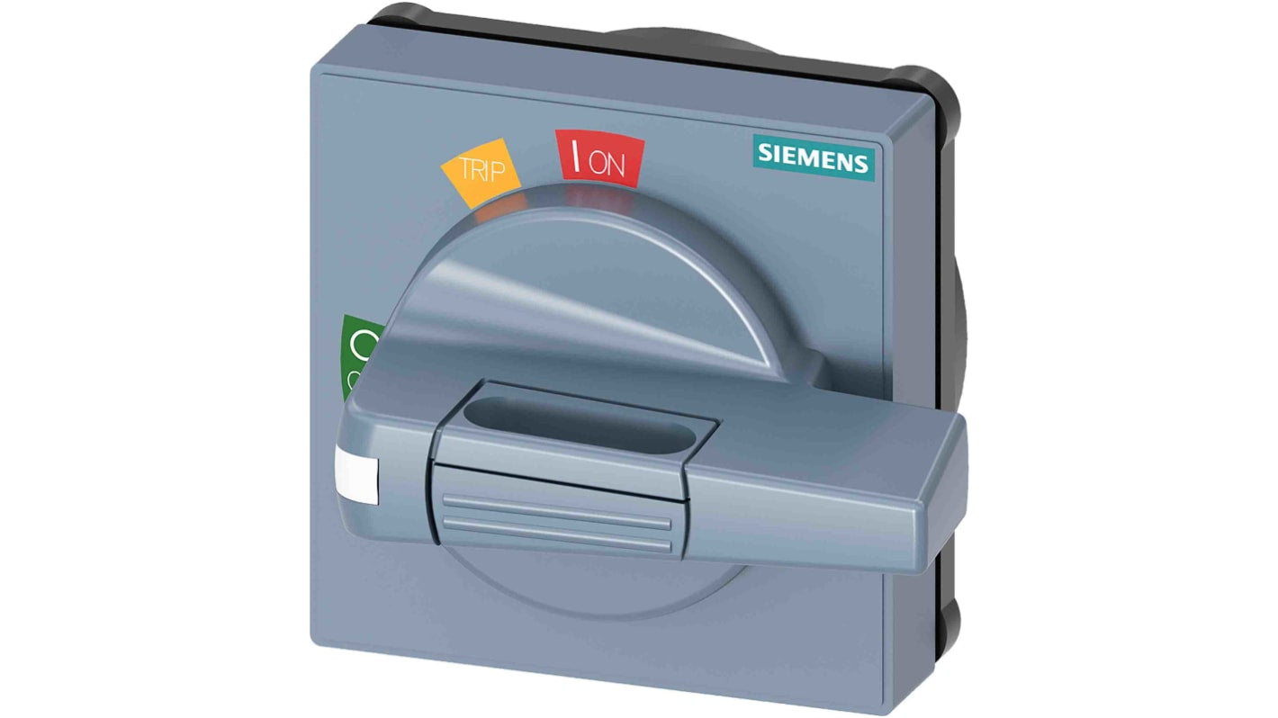 Manopola rotante Siemens 8UD1731-0AB11 per 3VA2, colore grigio, lunghezza 55 mm, bloccabile, grado di protezione IP65.
