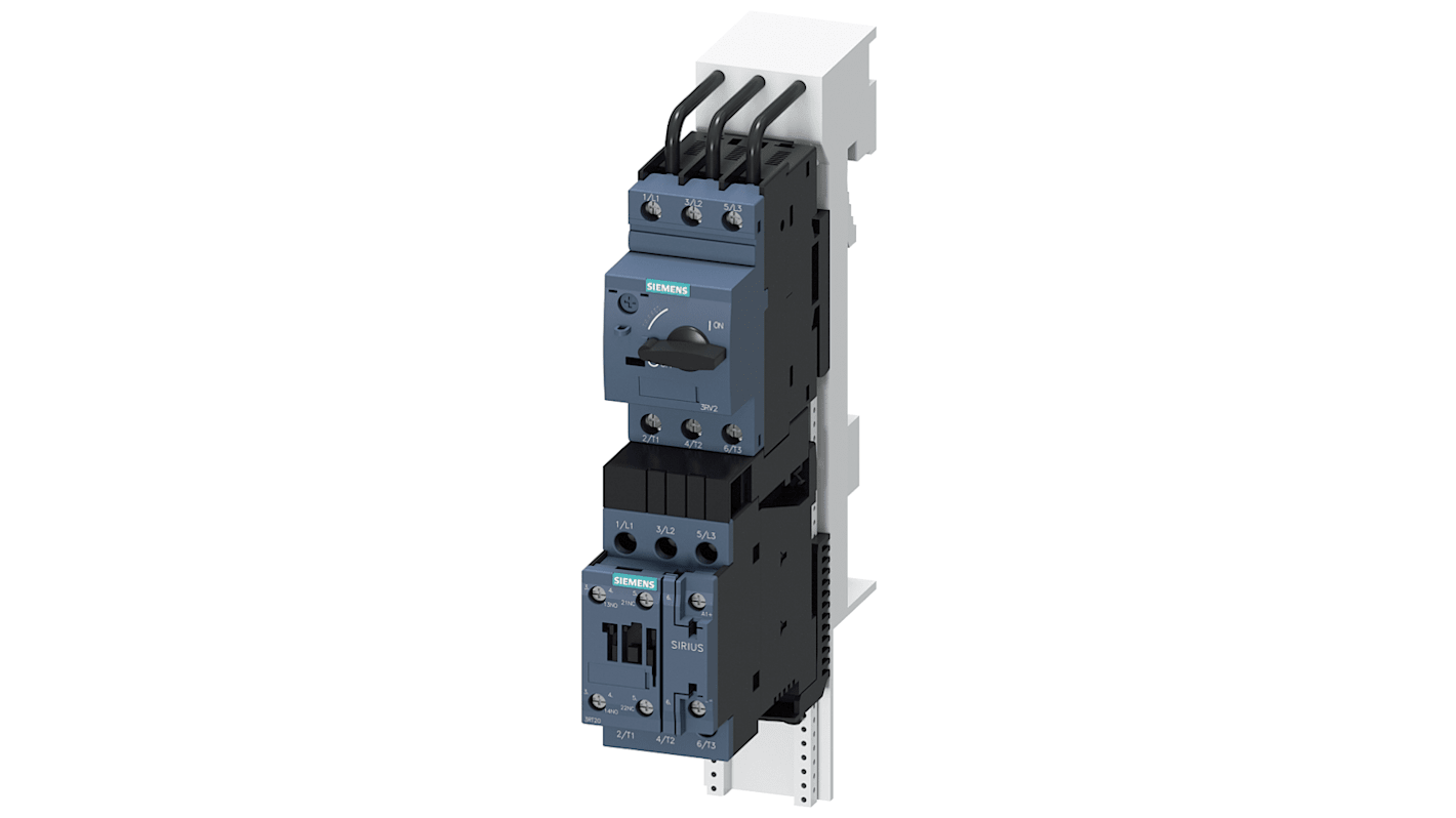 Starter DOL Siemens 3RA2120-4ED27-0BB4, 15 kW, 29 A, 690 V, grado di protezione IP20, progettazione modulare.