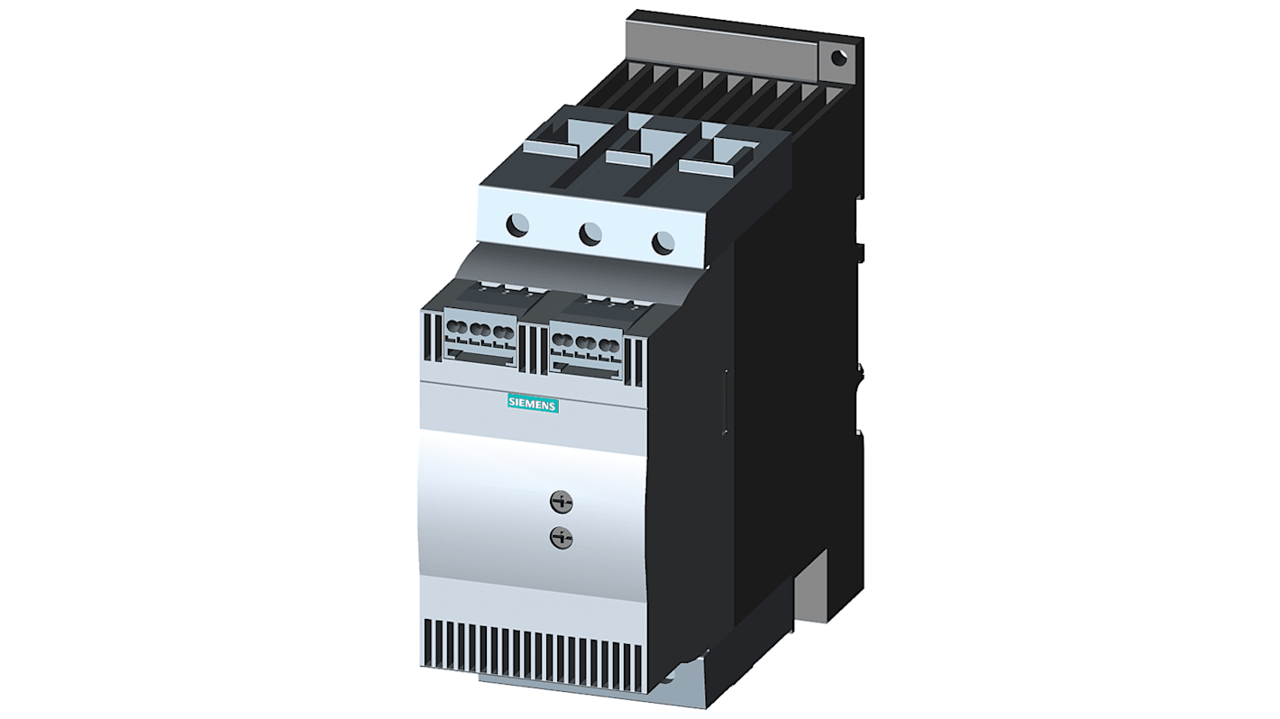 Starter DOL Siemens 3RW3047-2BB14 per motori trifase, potenza 7,5 kW, corrente 106 A, grado di protezione IP20.