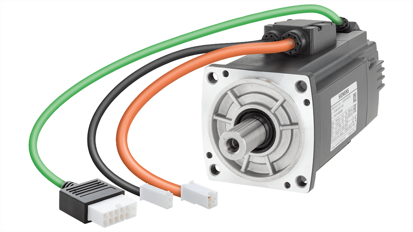 Motore c.a. sincrono Siemens 1FL6042-2AF21-1AB1, 750 W, 3000 rpm, montaggio a flangia, grado di protezione IP65.
