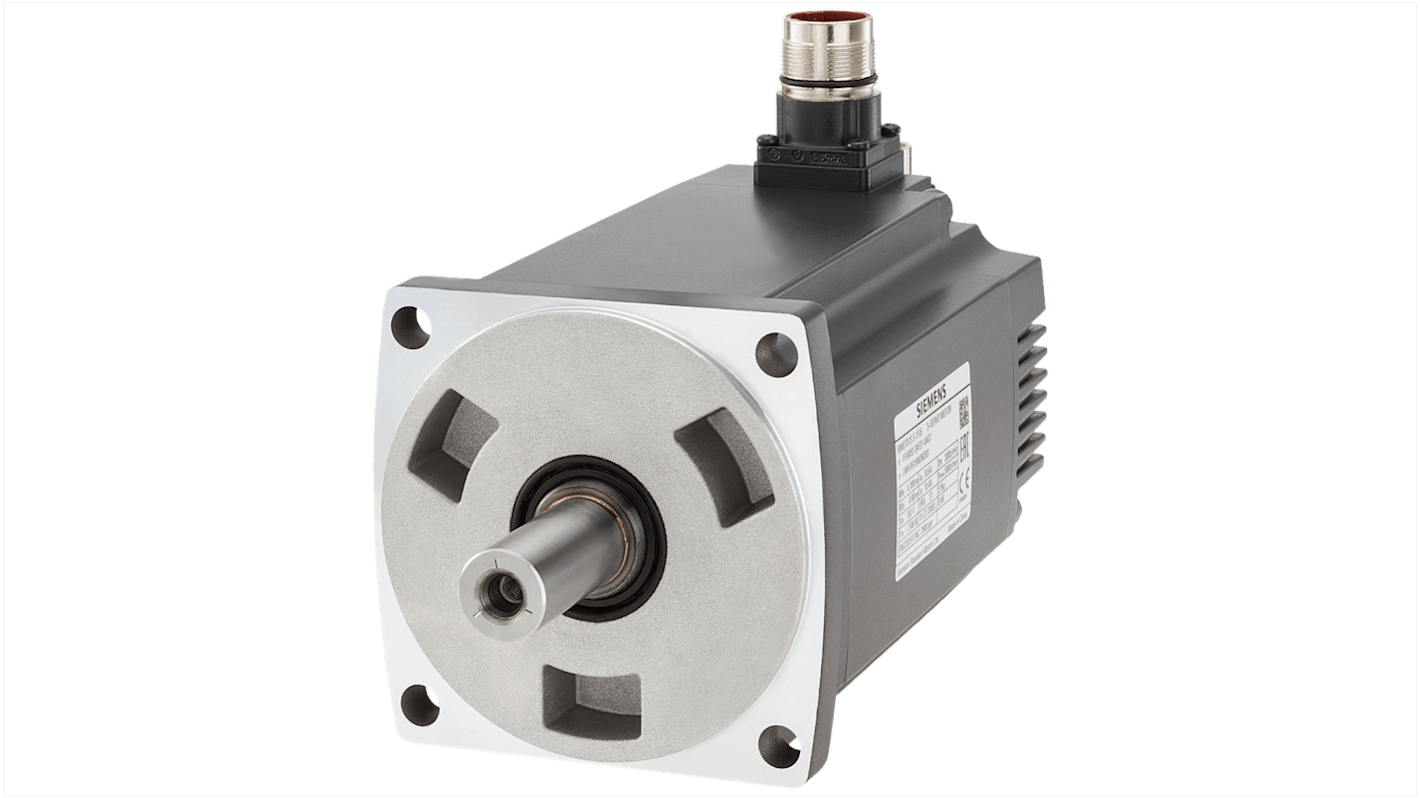 Motore c.a. sincrono Siemens 1FL6052-2AF21-2AA1, 1,5 kW, 230 V, 3000 rpm, montaggio a flangia, grado di protezione IP65.