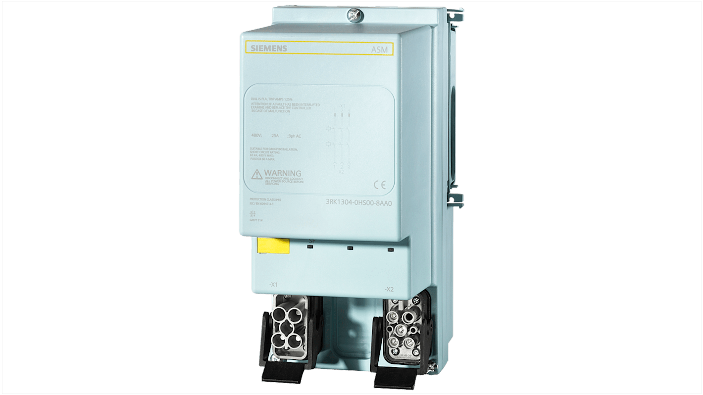 Starter per motore manuale Siemens 3RK1304-0HS00-8AA0, 400 V, 25 A, IP65, montaggio a vite, 3 poli.