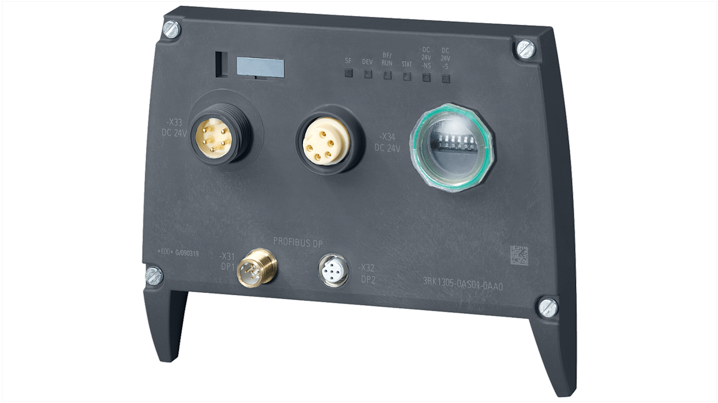 Starter motore Siemens 3RK1305-0AS01-0AA0, 24 V, IP65, montaggio a vite, conforme agli standard SIRIUS.