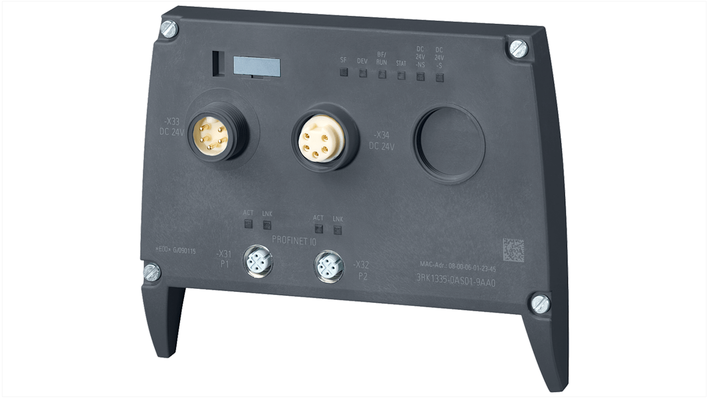 Starter per motore Siemens 3RK1335-0AS01-0AA0, 24 V, IP65, montaggio a vite, modulo di comunicazione PROFINET.
