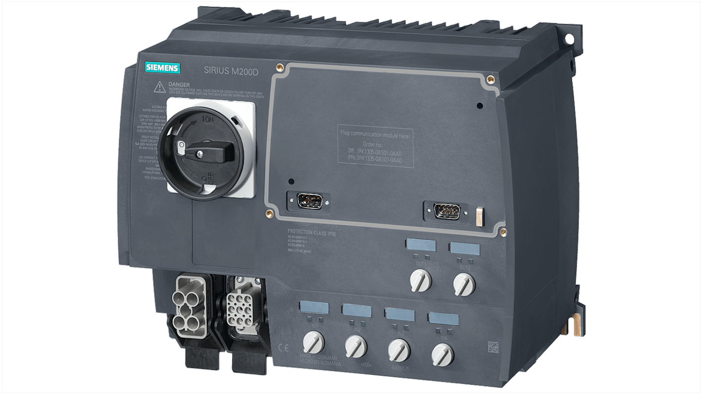 Starter per motore Siemens 3RK1395-6KS41-0AD0, 3 fasi, 0,75 kW, IP65, protezione sovraccarico elettronico, 2 A.