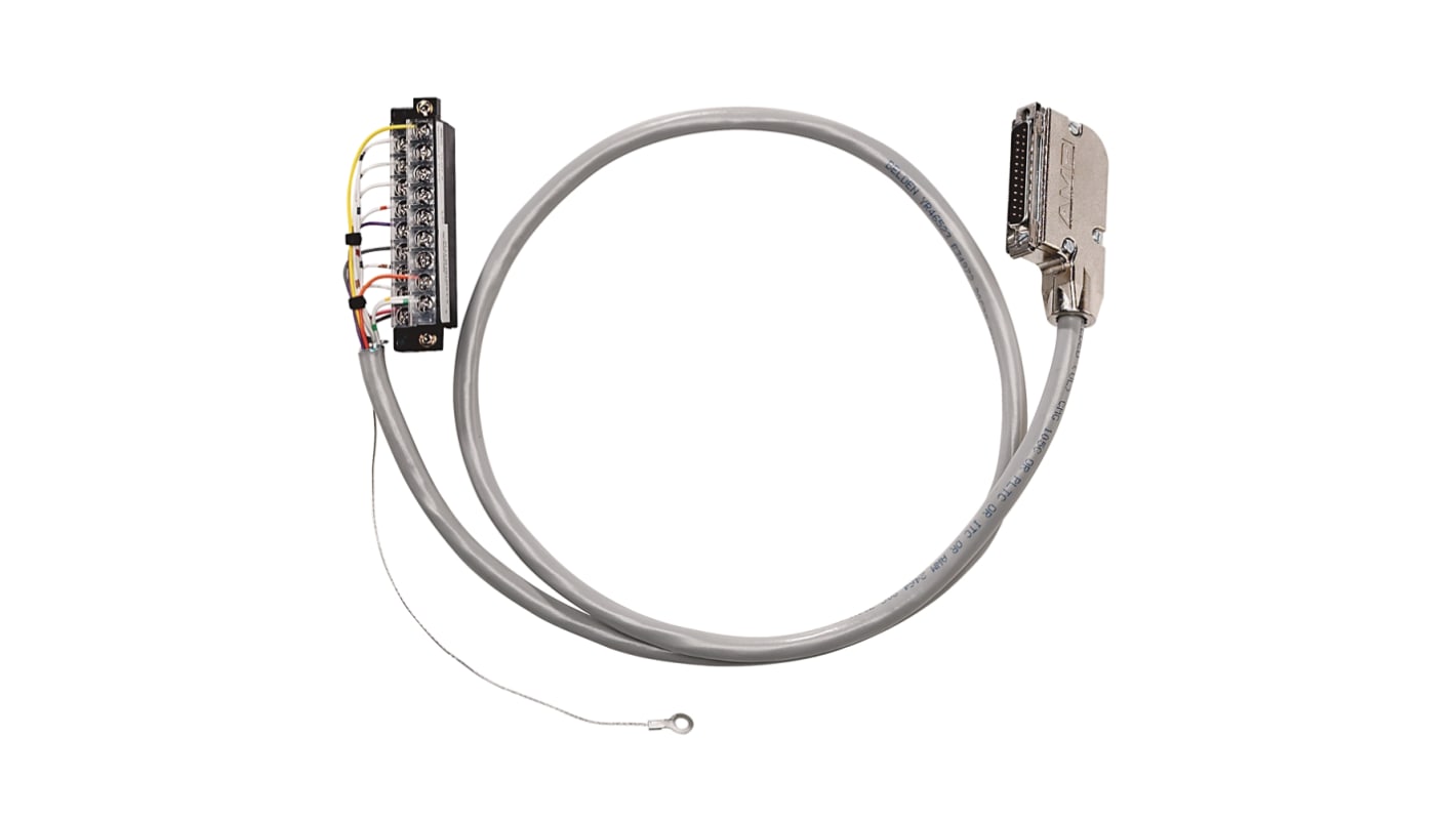 Cavo PLC Rockwell Automation 1492-ACAB010D69, 1 metro, D-Shell 25 pin, per moduli I/O analogici Bulletin 1769.