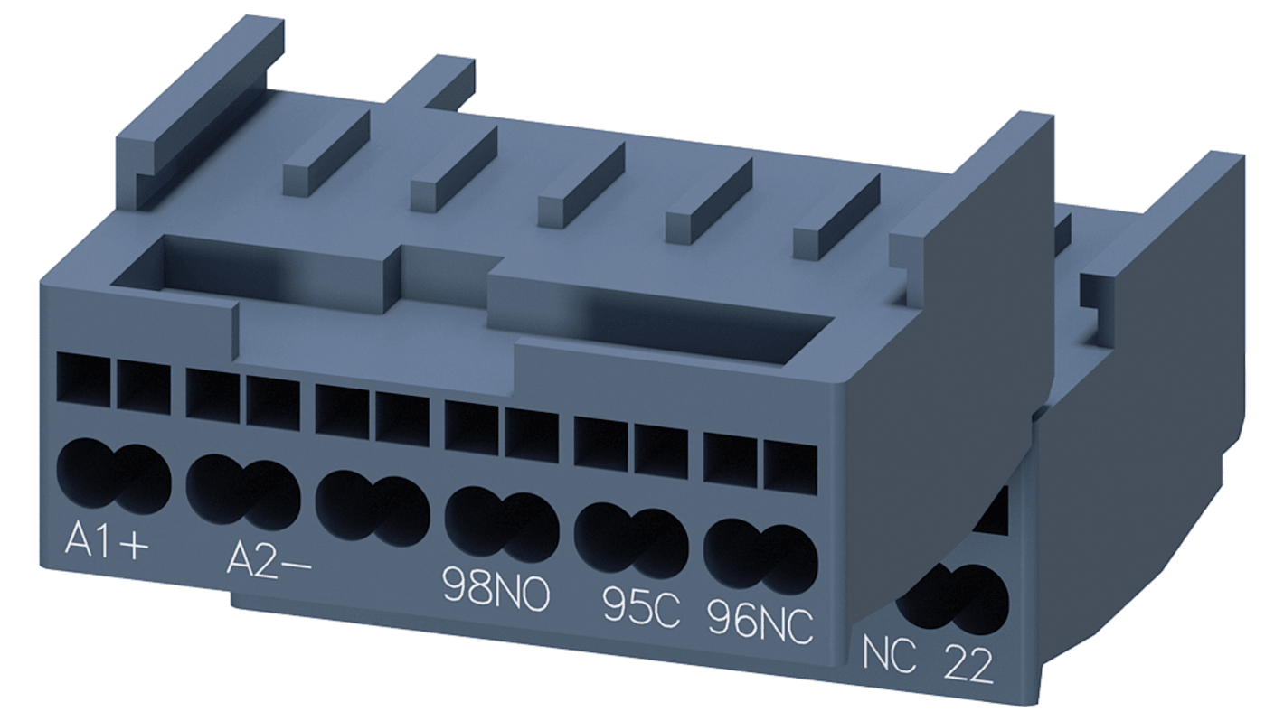 Siemens 3RA6920-2B, terminale circuito per fusibili HRC con sistema di collegamento a molla, 2 terminali per confezione.